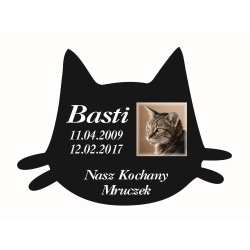 nagrobek dla zwierząt - tablica dla kota + zdjęcie